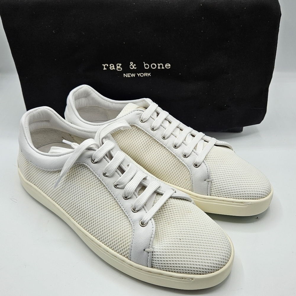 NWB Rag and Bone kent lace up sneakers off white mesh size 39.5